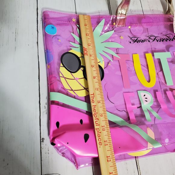 Too Faced Tutti Frutti Collection Tote Bag Limited Edition Clear Vinyl Tote Bag - Picture 15 of 15